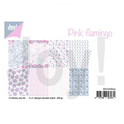 JoyCrafts Designpapier - Pink Flamingo